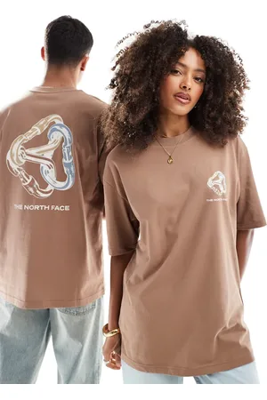 The North Face Interlock Carabiner backprint oversized t-shirt in light