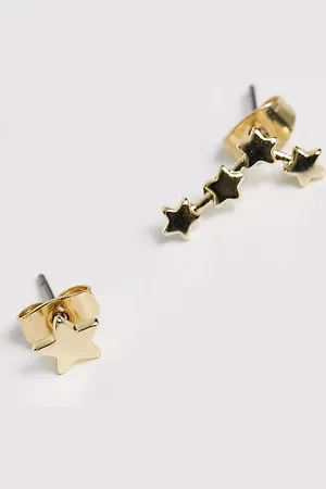 Pieces® 18K plated star constellation studs in