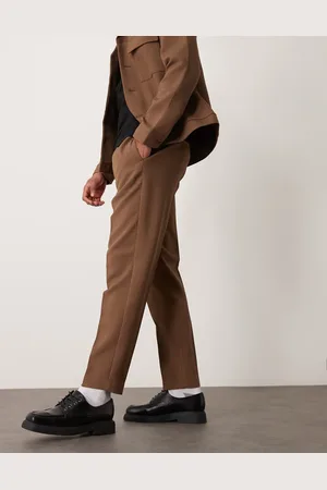 ASOS Tapered smart co-ord pull on trousers in rib