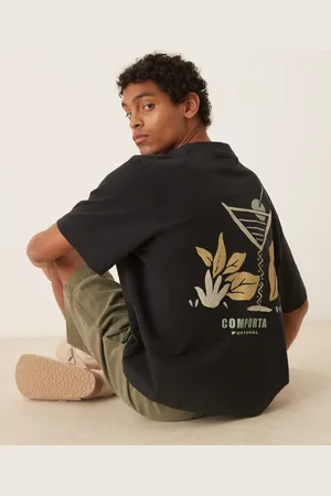 Abercrombie & Fitch Location back print cropped t-shirt in