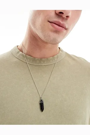 FADED FUTURE Natural stone long pendant necklace in