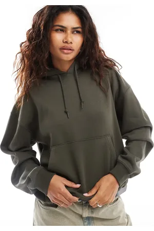 Weekday Essence hoodie in khaki