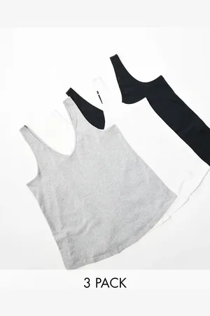 ASOS Ultimate vest with scoop neck in cotton blend in 3 pack SAVE