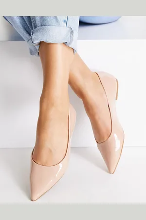 ASOS Lucky pointed ballet flats in beige
