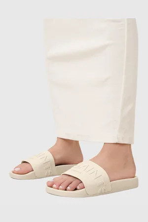 AllSaints Biggy rubber sliders in