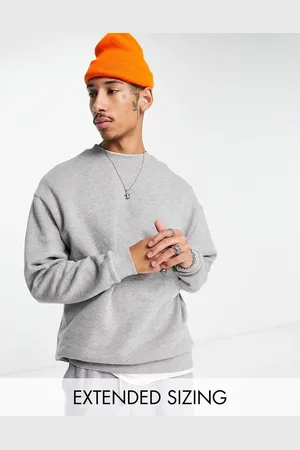 ASOS Cotton blend oversized sweatshirt in marl