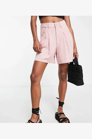 ASOS ASOS DESIGN Petite dad short with linen in