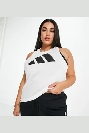 adidas Adidas Training Plus 3 bar tank top in