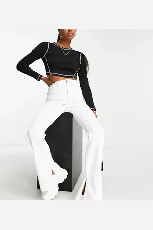 Stradivarius Petite stretch flare with split hem in