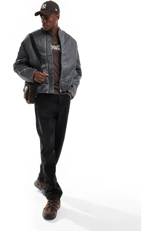 ASOS Extreme oversized washed bomber jacket in