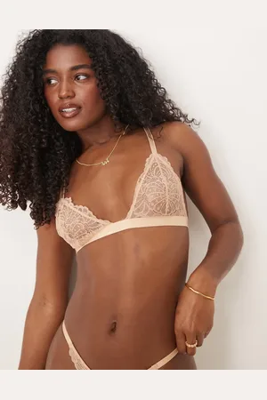 ASOS Sienna lace classic triangle bra in beige