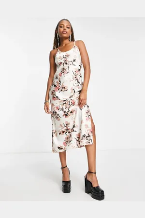 Lottie And Holly Lottie & Holly satin slip midi dress in floral print