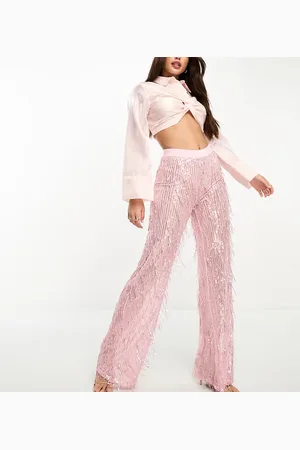 Jaded Rose Sequin fringe trouser in pink