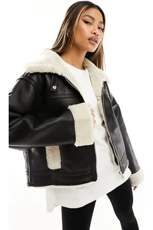 NA-KD Faux fur bonded jacket in