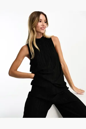 VERO MODA Plisse sleeveless top co-ord in