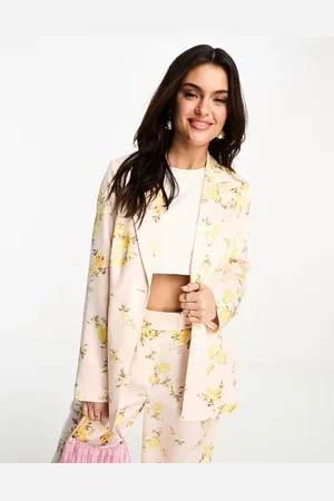 Forever New Satin blazer co-ord in floral print