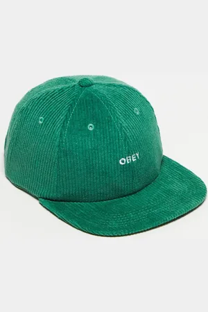 Obey Bold cord six panel strapback cap in