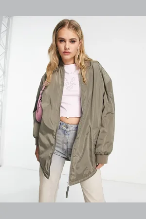 JJXX Oversized bomber jacket in taupe