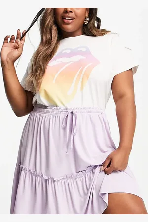 Pieces® Pieces Curve mini skirt in lilac