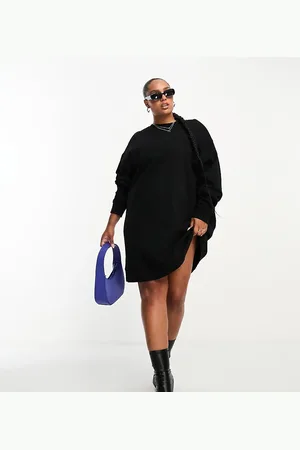 ASOS ASOS DESIGN Curve oversized mini sweatshirt dress in