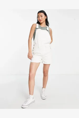 Urban Bliss Dungaree short in ecru