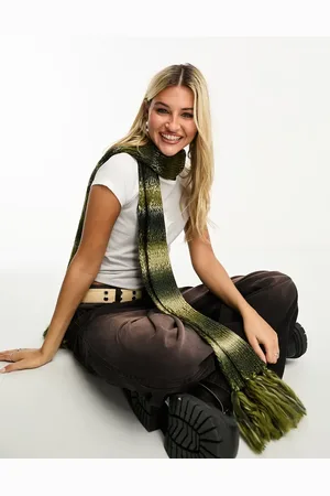 Basic Pleasure Mode Terrain knitted scarf in khaki