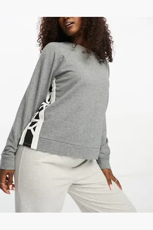 DKNY French terry long sleeve lounge top in medium