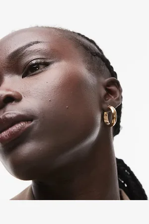 SEOL + GOLD 18ct vermeil rounded creole hoop earrings