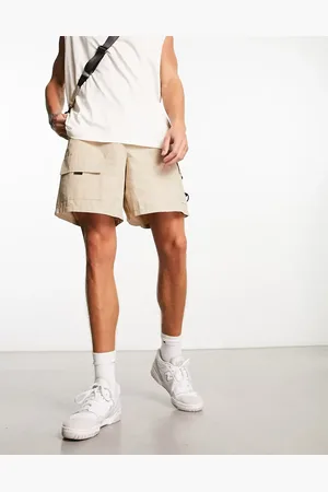 New Look Multi pocket shorts in stone