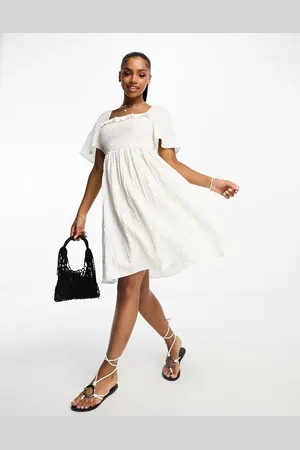 Influence Shirred mini dress in