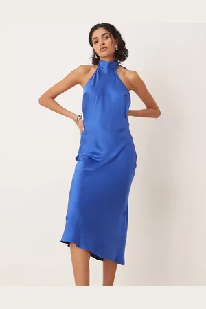 Pretty Lavish Raleigh cowl back midaxi satin dress in