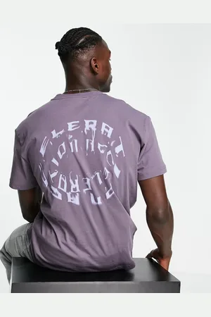 Weekday Oversized acceleration back print t-shirt in purple
