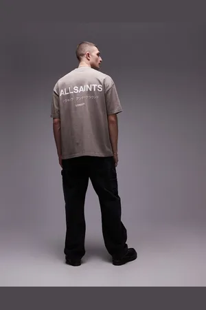 AllSaints Underground oversized t-shirt in dusty light