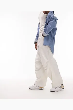 Topman Parachute trousers in off
