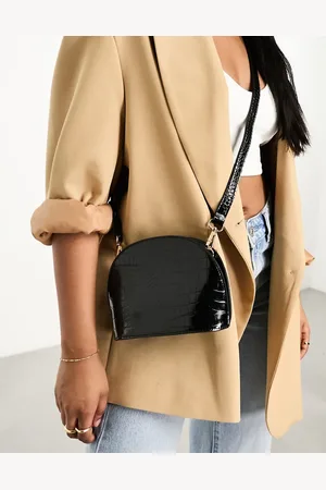 ASOS Croc effect half moon cross body bag in