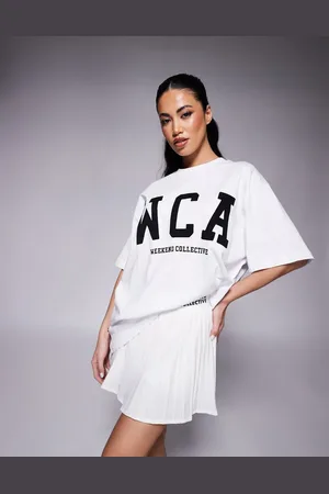 ASOS Weekend Collective Icon oversized t-shirt with embroidered WCA graphic in