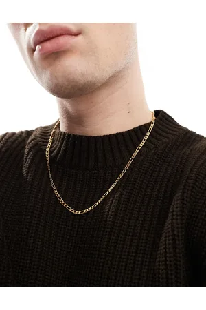 ASOS Waterproof stainless steel figaro chain necklace in tone