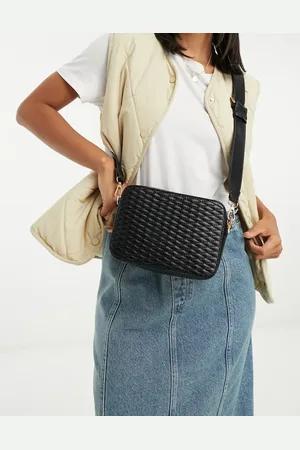 ASOS Quilted cross body camera bag with detachable strap in