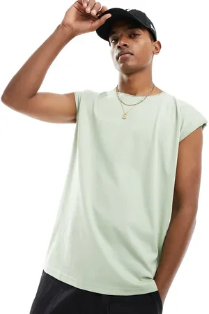 Brave Soul Raw edge vest in sage