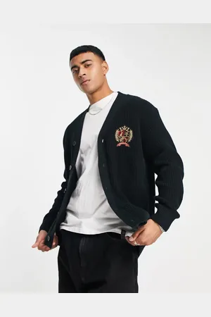 Abercrombie & Fitch Crest logo knit cardigan in