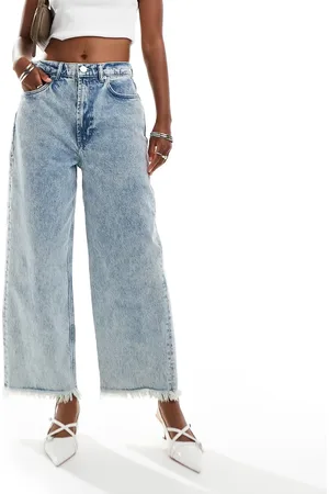 AllSaints Blake cropped straight jeans in light indigo