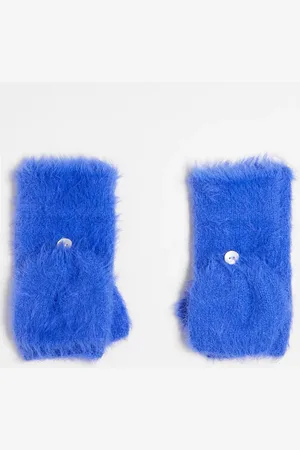 Skinnydip Fluffy mittens in cobalt