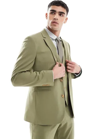 ASOS Slim suit jacket in olive
