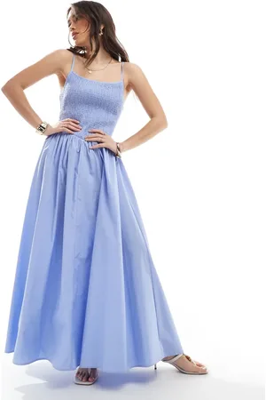 4th & Reckless Shirred cami v waist ruched skirt maxi dress in