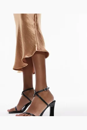 Topshop Wide Fit Farah two part block heel sandal in