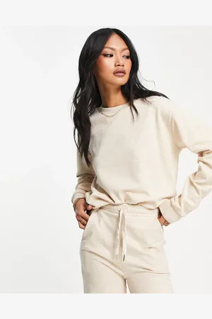 ASOS Slim sweatshirt in oatmeal marl