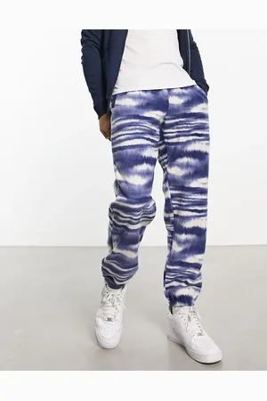 WeSC Polar fleece jogger in & white print