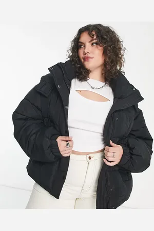 Sixth June Oversized cropped hooded puffer jacket in