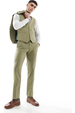 ASOS Slim suit trousers in olive