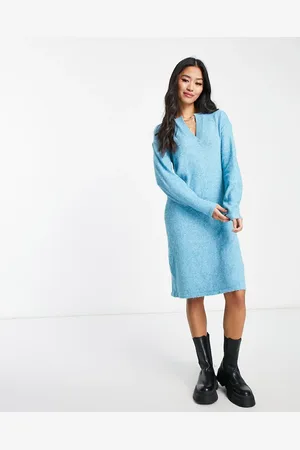 VERO MODA Knitted polo midi dress in